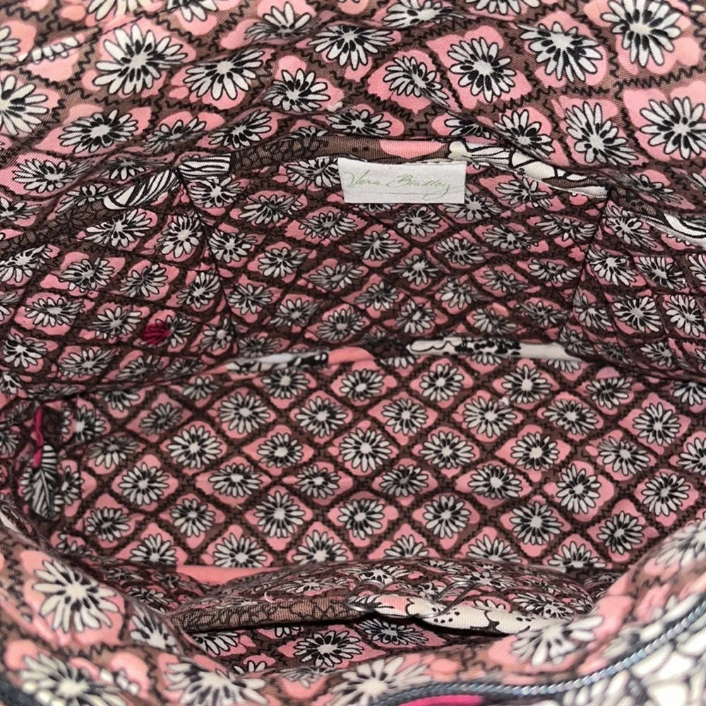 EUC PINK FLORAL VERA BRADLEY MEDIUM TOTE WITH POCKETS - Picture 2 of 4